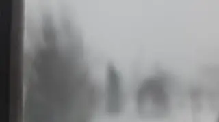Zamieć śnieżna w woj Łódzkim