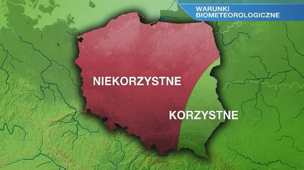 Warunki biometeorologiczne w środę 13