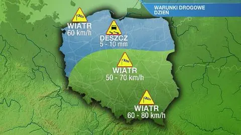 Warunki drogowe w czwartek