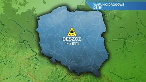 Warunki drogowe w poniedziałek