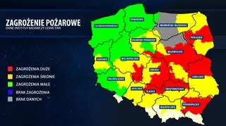 Zagrożenie pożarowe w polskich lasach