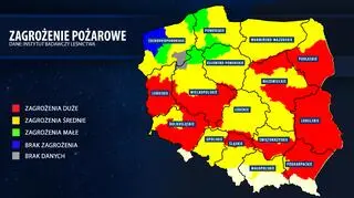 Zagrożenie pożarowe w lasach