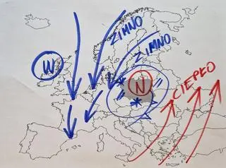 Sytuacja baryczna nad Europą