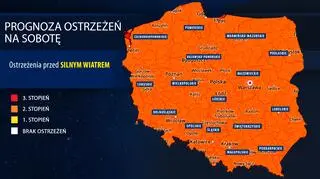 Prognoza zagrożeń IMGW na sobotę
