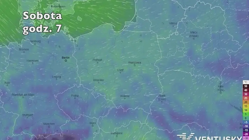 Temperatura w najbliższych dniach (ventusky