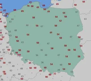 Najsilniejsze porywy wiatru odnotowane w sobotę 11.02