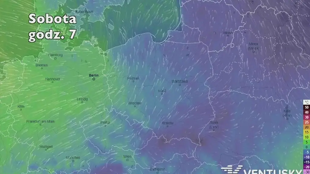 Temperatura w najbliższych dniach (ventusky