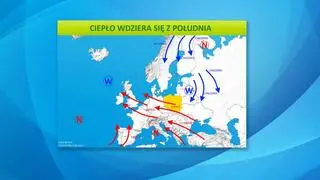 Ciepło wdziera się z południa