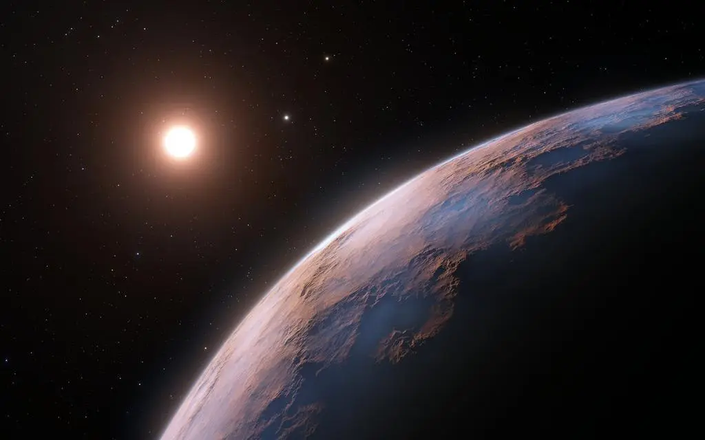 Artystyczna wizja planety Proxima Centauri d