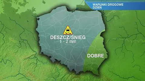 Warunki drogowe w poniedziałek