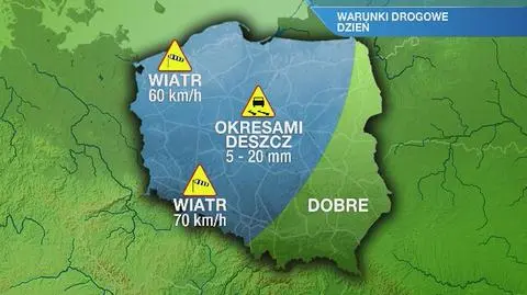 Warunki drogowe we wtorek