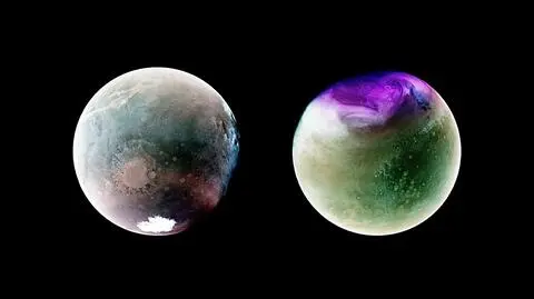 Zobacz Czerwoną Planetę w odcieniach zieleni i fioletu