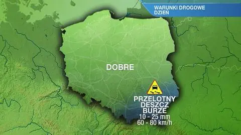 Warunki drogowe w niedzielę