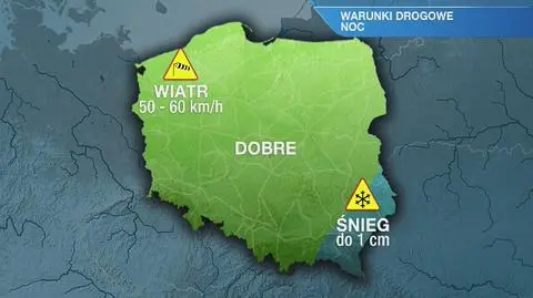 Warunki drogowe w nocy 10/11