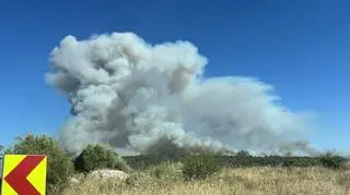 Pożar na wyspie Ciovo (Chorwacja)