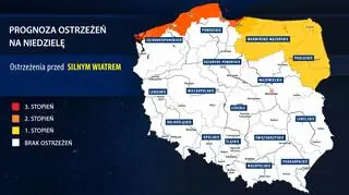 Prognoza zagrożeń IMGW na niedzielę