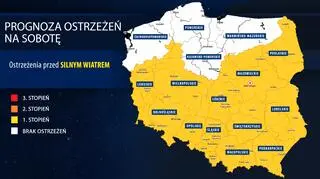 Prognoza zagrożeń IMGW na sobotę