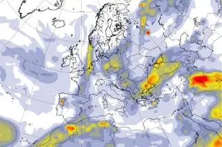 Pył znad Bliskiego Wschodu 25 sierpnia o godzinie 20