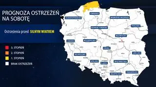 Prognoza zagrożeń na sobotę