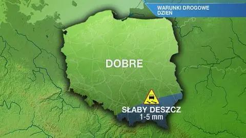 Warunki drogowe w poniedziałek
