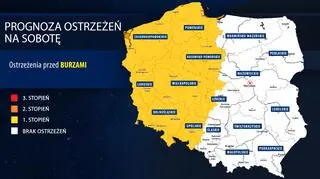 Prognoza zagrożeń IMGW na sobotę