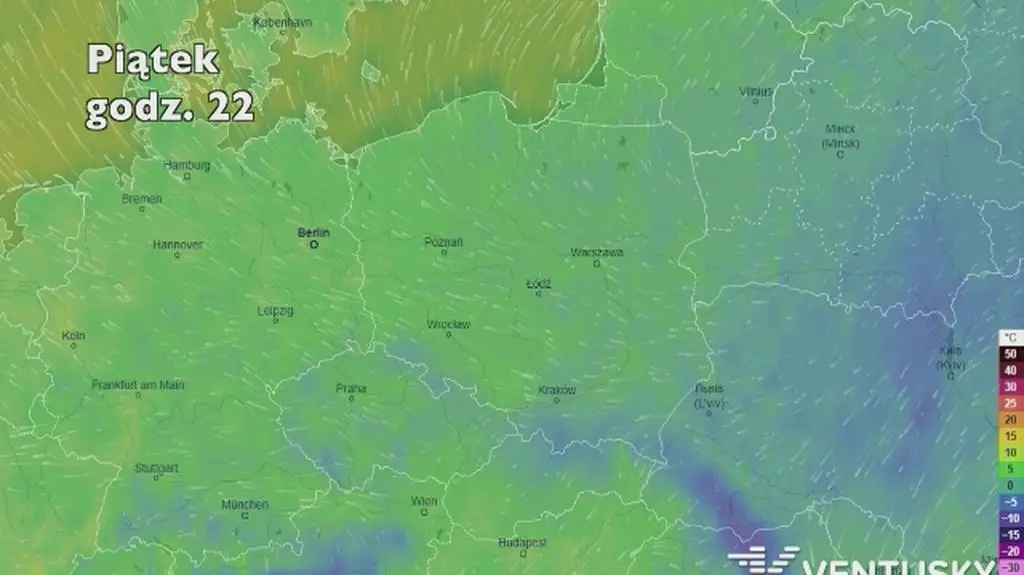 Temperatura w najbliższych dniach (ventusky