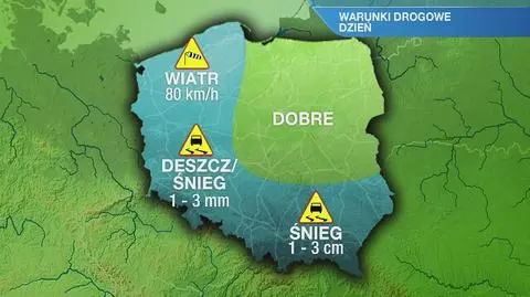 Warunki drogowe w sobotę
