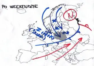 Prognozowana sytuacja baryczna na początku następnego tygodnia
