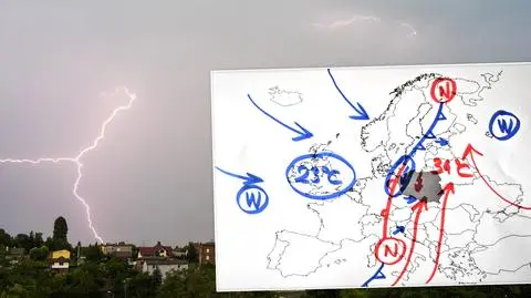 Front atmosferyczny w kleszczach dwóch wyżów. Przed nami chwilowe ochłodzenie, burze i deszcz 