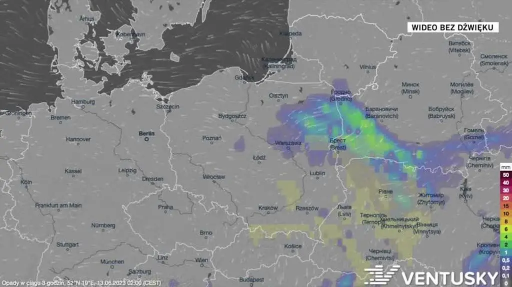 Prognozowane opady w najbliższych dniach