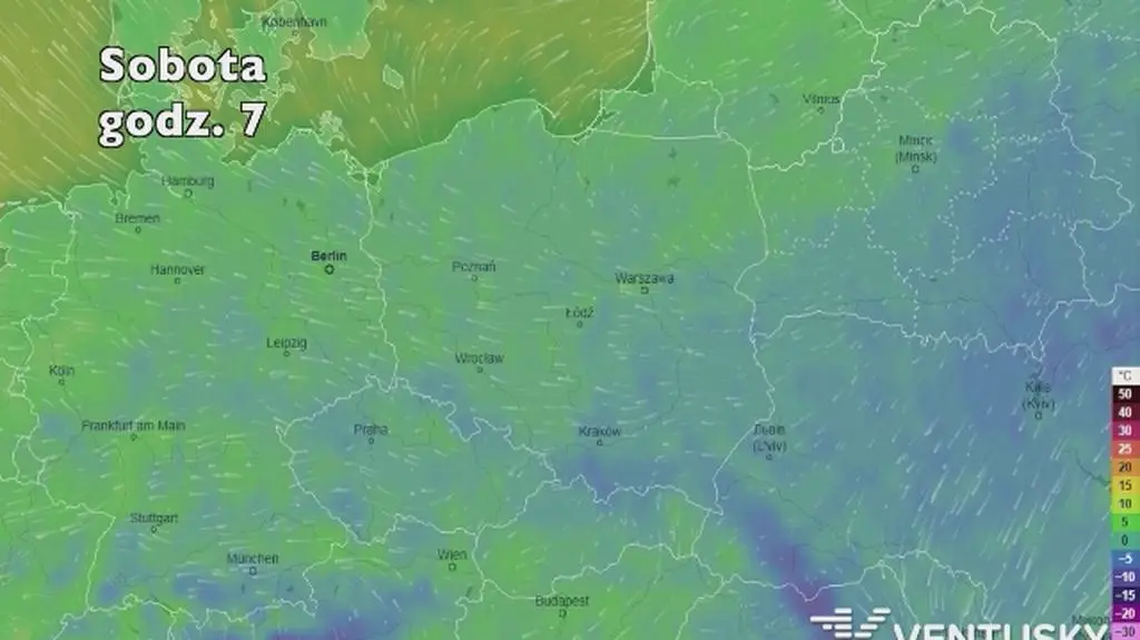 Temperatura w najbliższych dniach (ventusky