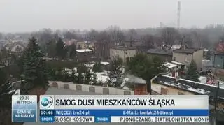 Dron "wącha" kominy w Katowicach