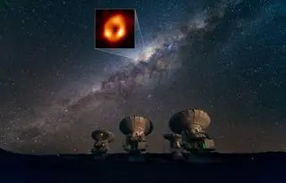 Droga Mleczna i położenie jej centralnej czarnej dziury widziane przez Atacama Large Millimeter/submillimeter Array