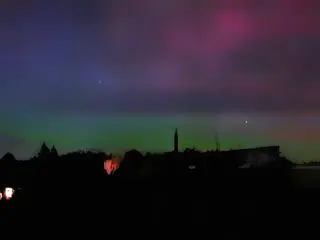 Zorza polarna w Chojnicach