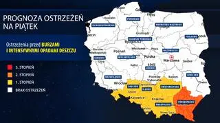 Prognoza zagrożeń IMGW na piątek