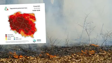 Zagrożenie pożarowe. Większość Polski na czerwono