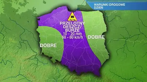 Warunki drogowe w sobotę