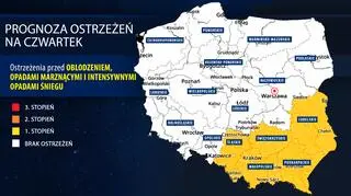 Prognoza zagrożeń IMGW na czwartek