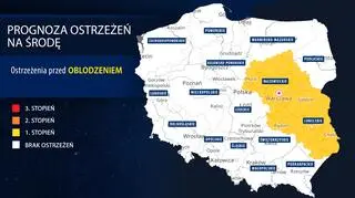 Prognoza zagrożeń IMGW na środę