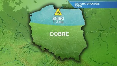 Warunki drogowe w poniedziałek