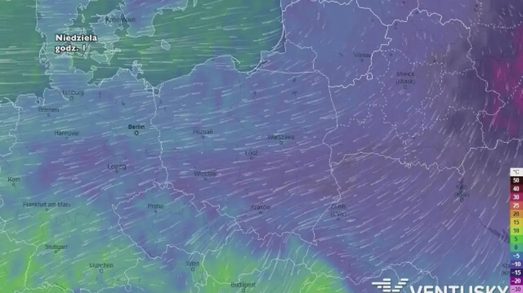 Temperatura w najbliższych dniach (ventusky