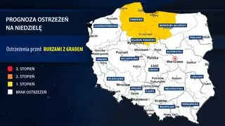 Prognoza zagrożeń IMGW na niedzielę