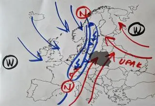 Sytuacja baryczna nad Europą