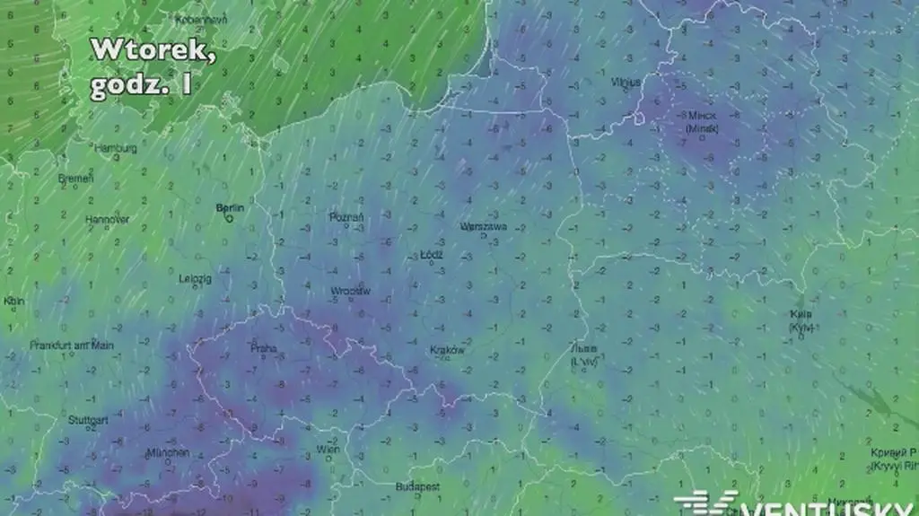 Temperatura w najbliższych dniach (wideo bez dźwięku)