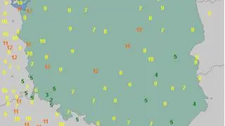Temperatura w niedzielę 14.05ok. godz. 6