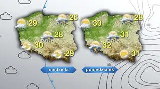 Prognoza pogody na niedzielę i poniedziałek