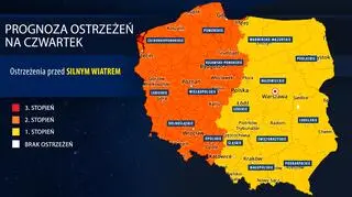 Prognoza zagrożeń IMGW na czwartek