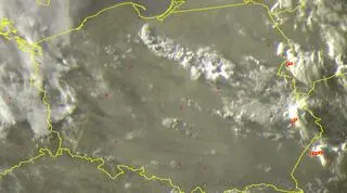 Wyładowania atmosferyczne nad Polską o godz. 20.25