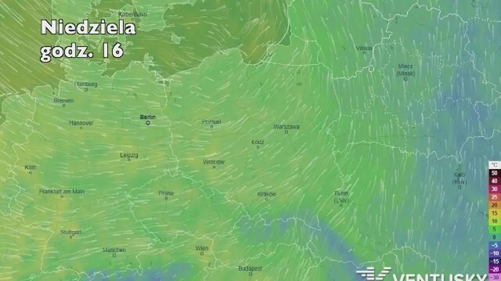 Temperatura w najbliższych dniach (ventusky