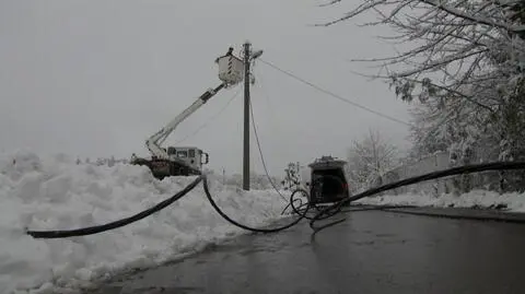 Awarie prądu, połamane konary, wypadki na drogach. Interwencje strażaków po sobotnich opadach śniegu